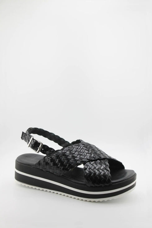 Oh My Sandals Braided Slingback Platform Sandals